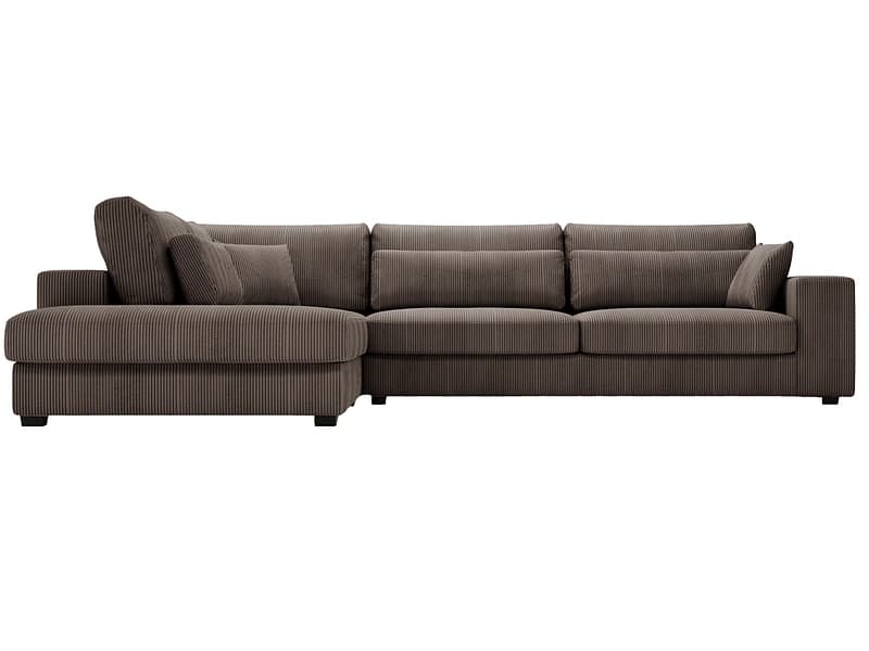 Ecksofa CARMEX Stoff braun