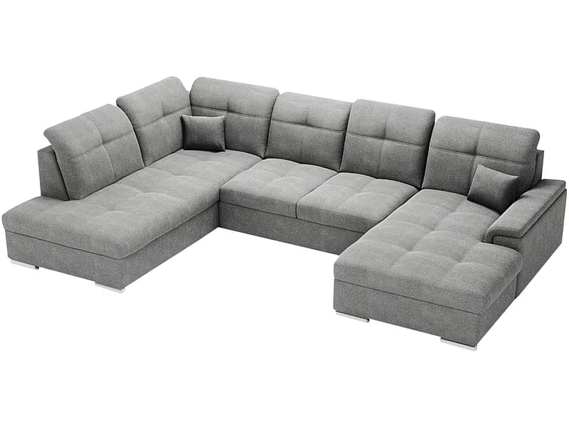 Ecksofa BRUNO Stoff grau