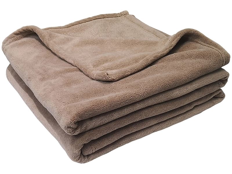 Decke KORAL 150x200cm taupe unifarben