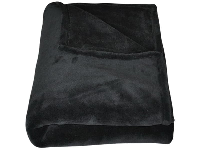 Decke KORAL 150x200cm schwarz unifarben