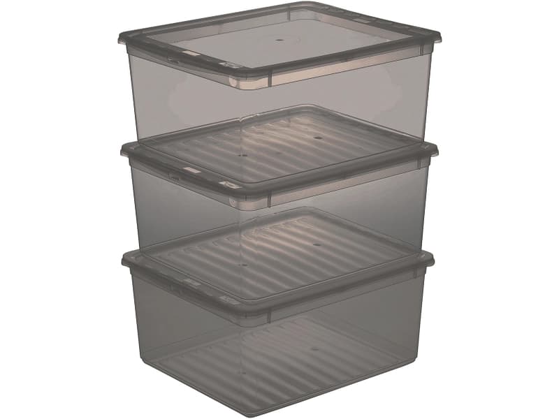Set Aufbewahrungsboxen BEA grau 39x33.5x18cm