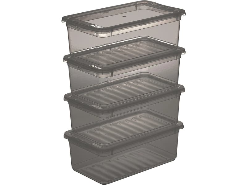 Set Aufbewahrungsboxen BEA grau 33x19x12cm