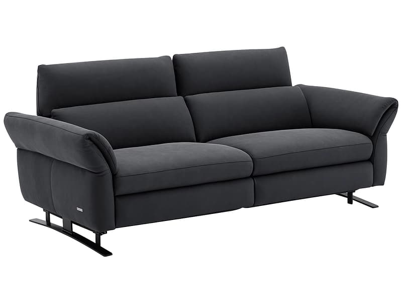 3er Sofa CAMPO DE FIORI OMEGA Echtleder schwarz