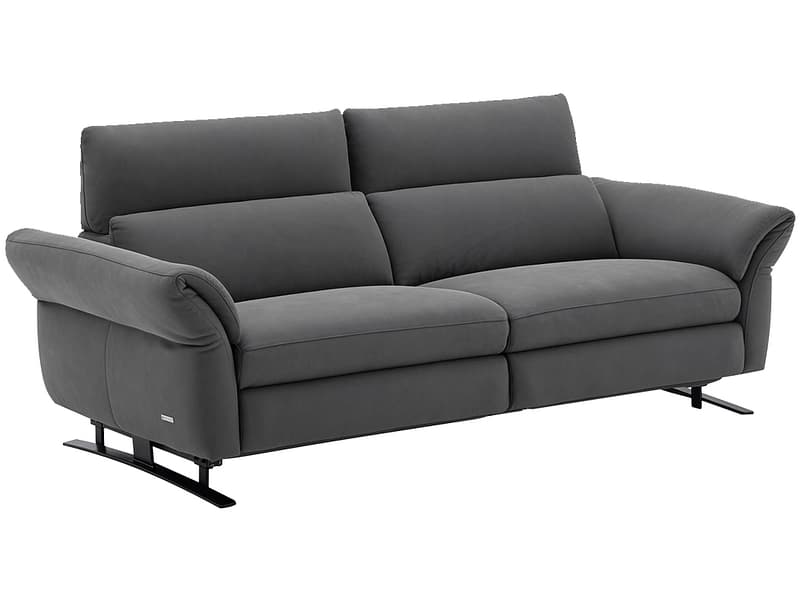 3er Sofa CAMPO DE FIORI OMEGA Echtleder dunkelgrau