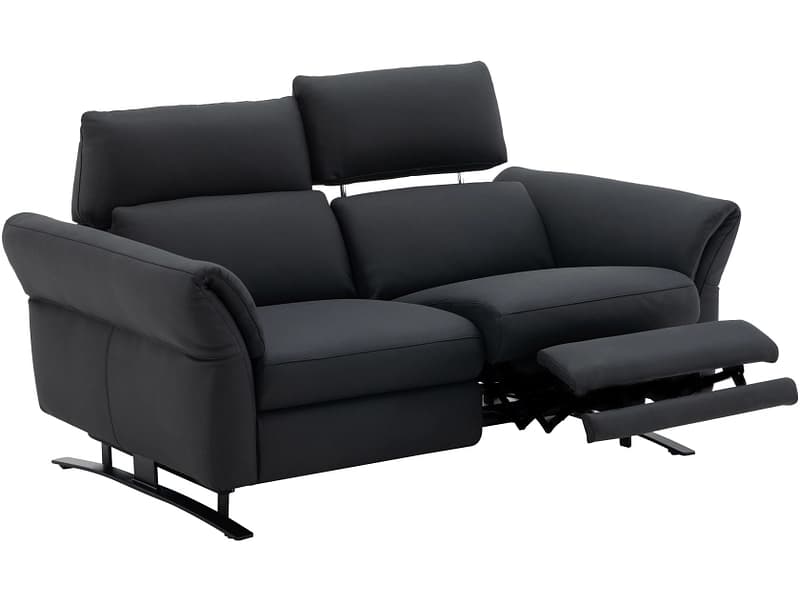 2er Sofa CAMPO DE FIORI OMEGA Echtleder schwarz