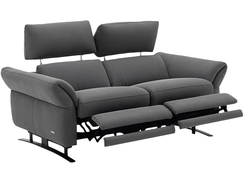 2er Sofa CAMPO DE FIORI OMEGA Echtleder dunkelgrau