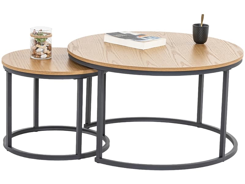Set für Couchtische WOODY 80x80x45.4cm eiche