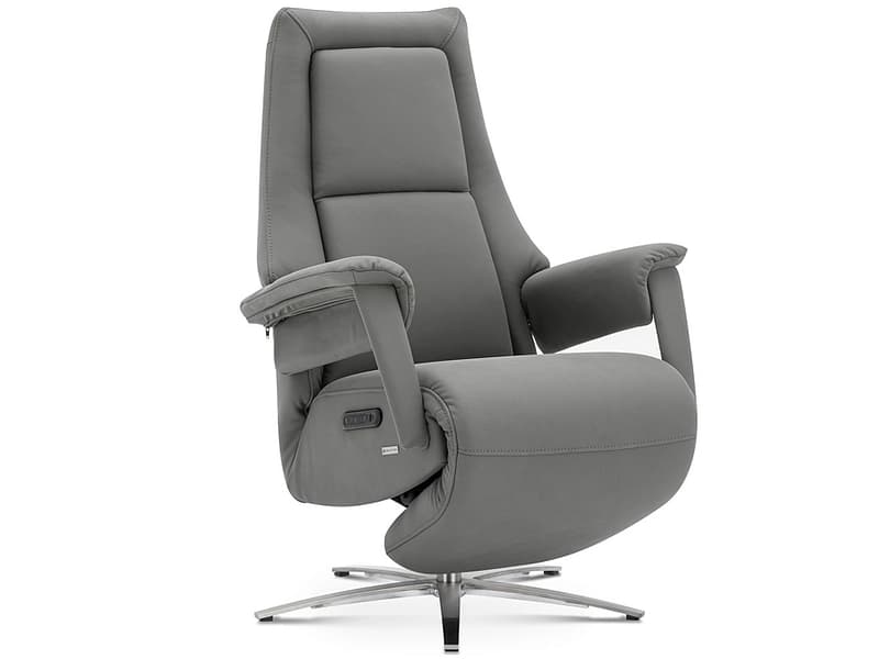 Relaxsessel CAMPO DE FIORI MONROE Echtleder grau