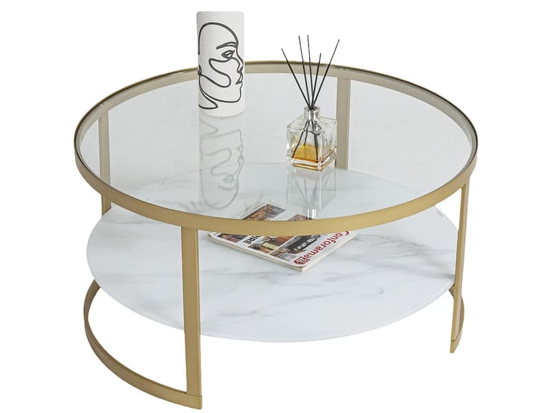 Couchtish HELENE 80x80x42cm gold