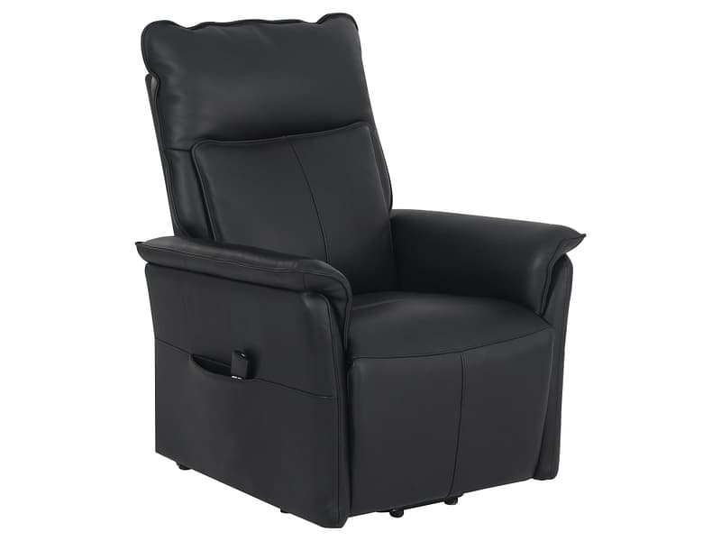 Relaxsessel VIDELE Echtleder schwarz