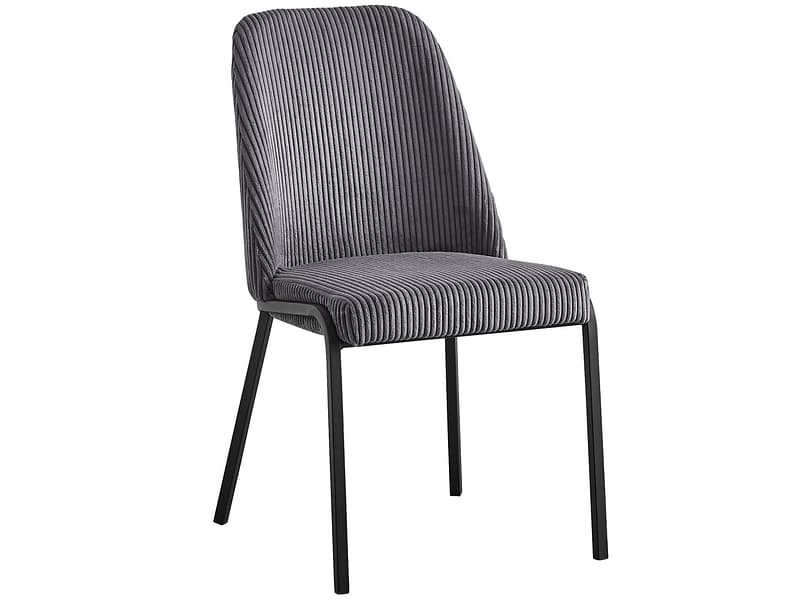 Stuhl KEVIN Samt grau