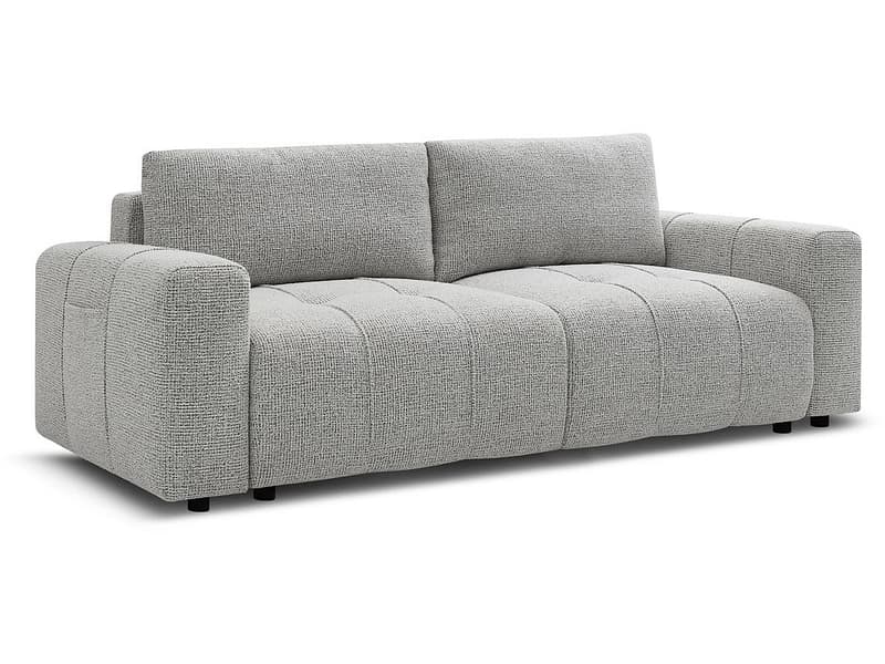 3er Sofa BOBOCHIC ARSENE Stoff chiniert hellgrau
