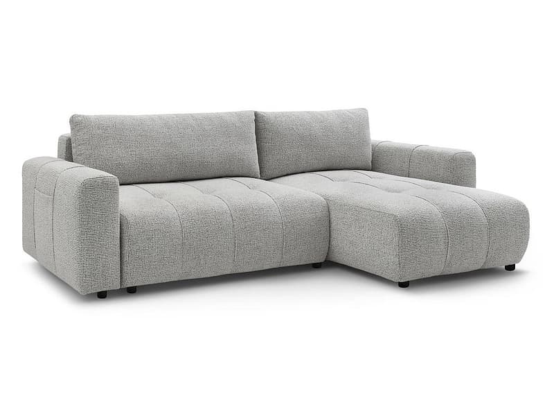Ecksofa BOBOCHIC ARSENE Stoff chiniert hellgrau