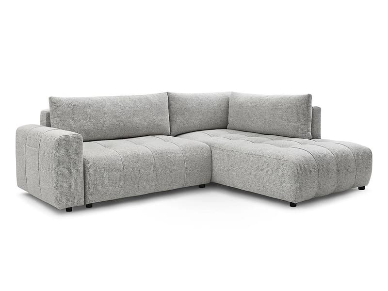 Ecksofa BOBOCHIC ARSENE Stoff chiniert hellgrau