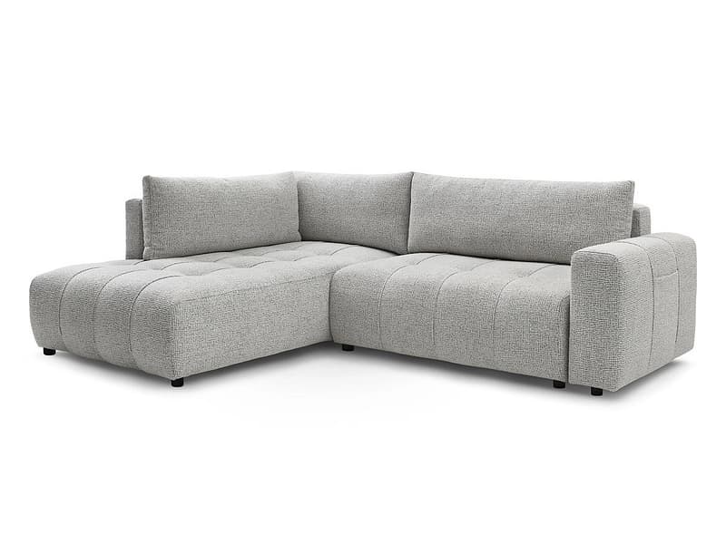 Ecksofa BOBOCHIC ARSENE Stoff chiniert hellgrau