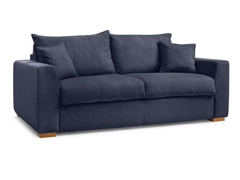 Bettsofa BOBOCHIC AUGUSTIN Cord-Stoff dunkelblau
