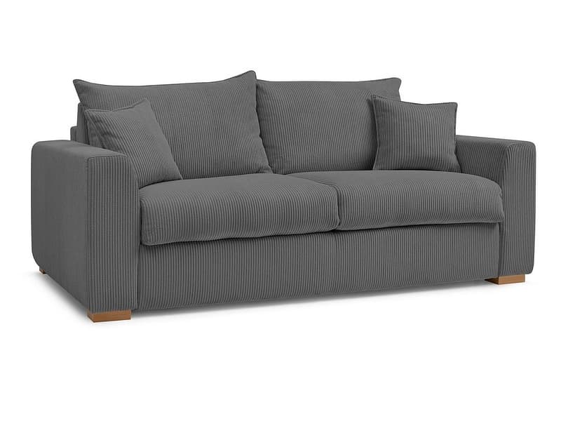 Bettsofa BOBOCHIC AUGUSTIN Cord-Stoff dunkelgrau