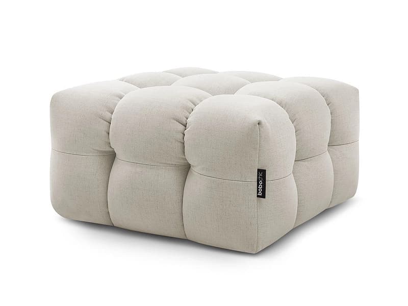 Hocker BOBOCHIC CLOUD 84x84x43cm stoff beige