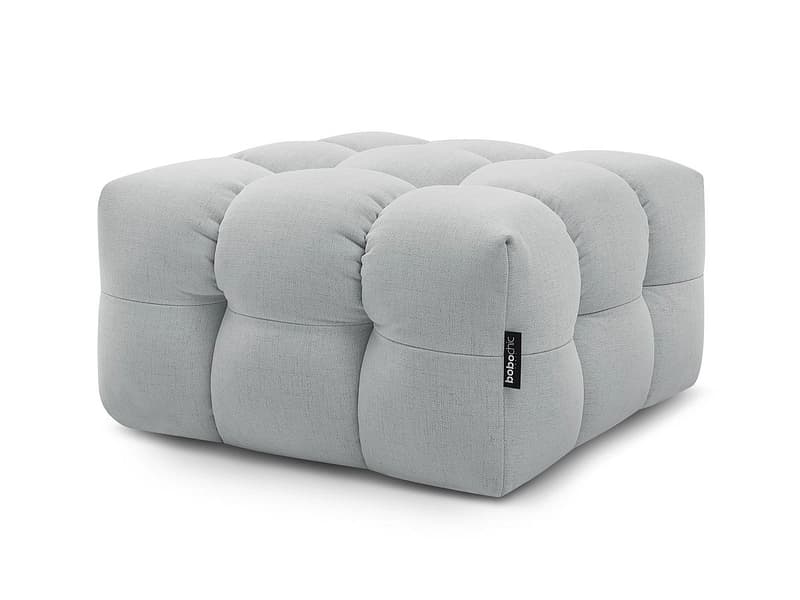 Hocker BOBOCHIC CLOUD 84x84x43cm stoff hellgrau