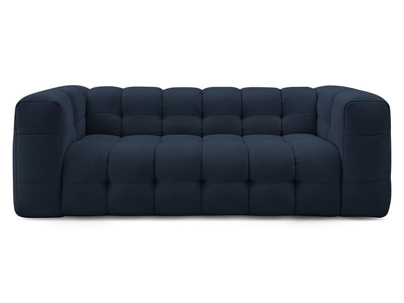 3er Sofa BOBOCHIC CLOUD Stoff dunkelblau