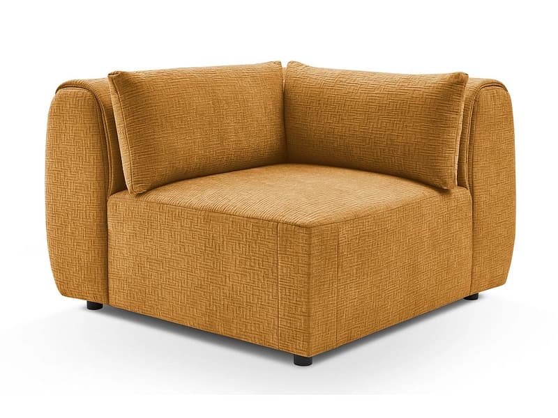 Ecke für modulare Sofas BOBOCHIC JEANNE Stoff mit Textur gelb