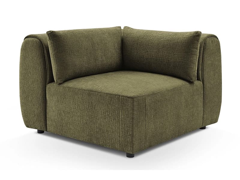 Ecke für modulare Sofas BOBOCHIC JEANNE Stoff mit Textur grün