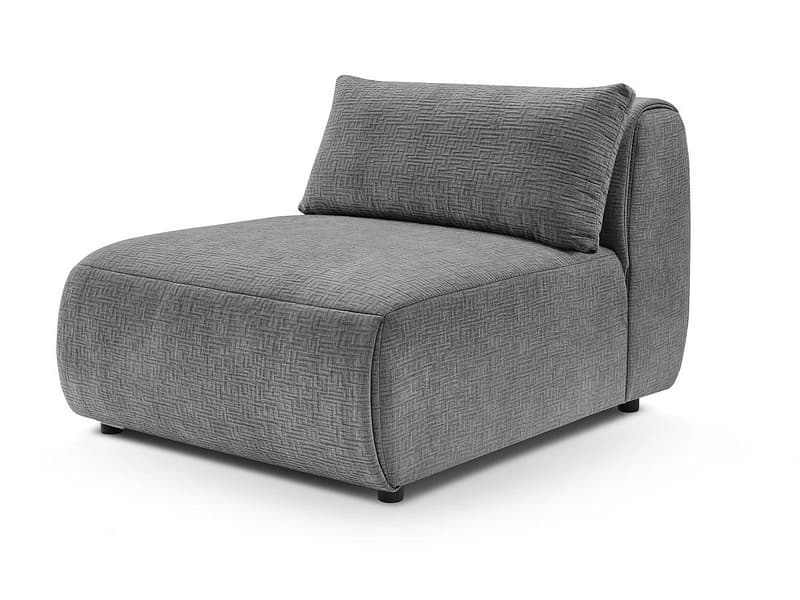 Modulare Sessel für Sofa BOBOCHIC JEANNE Stoff mit Textur dunkelgrau
