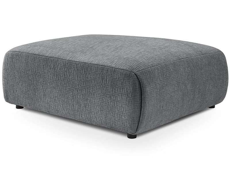 Hocker BOBOCHIC JEANNE 117x95x45cm stoff mit textur dunkelgrau