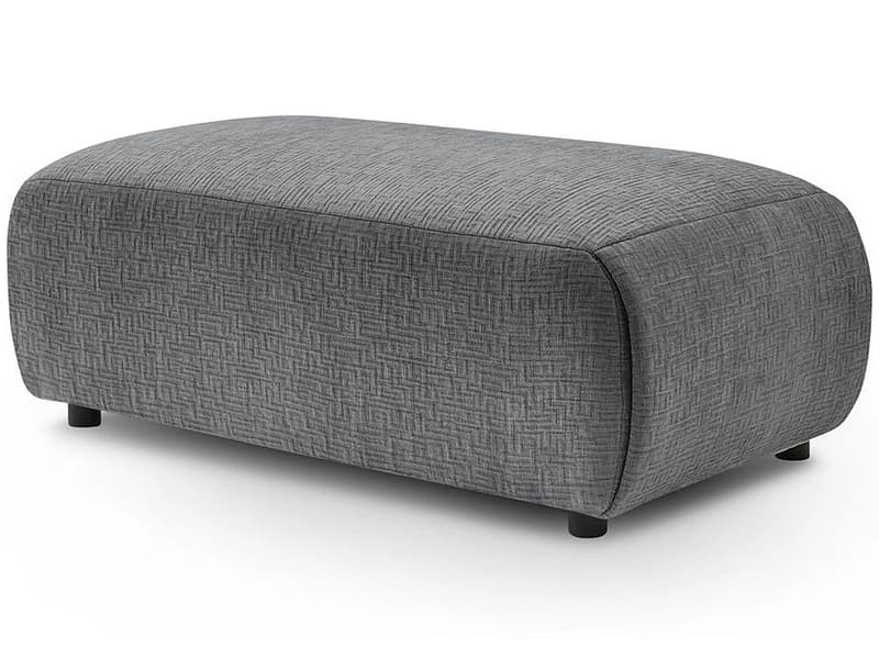 Hocker BOBOCHIC JEANNE 117x66x45cm stoff mit textur dunkelgrau
