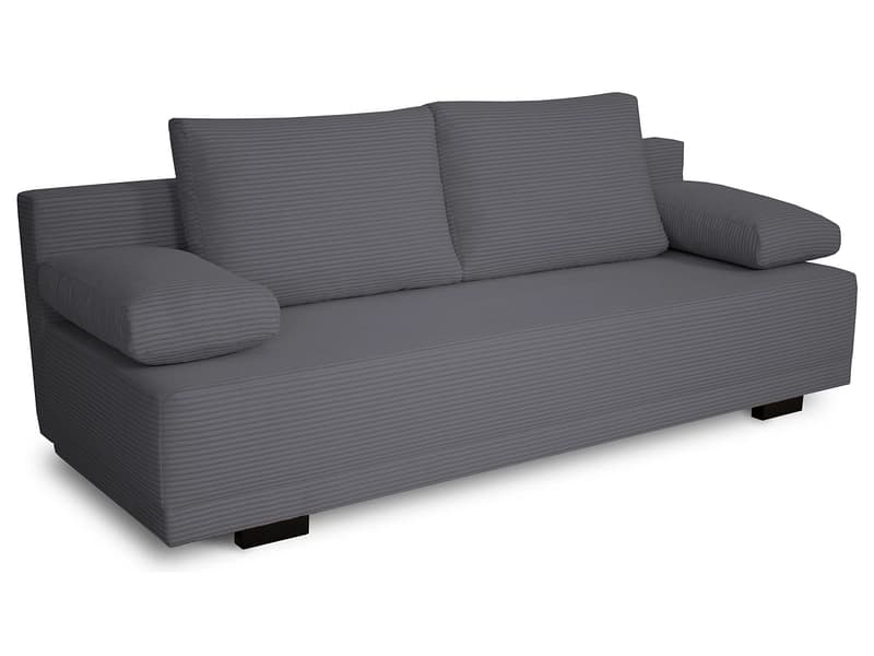 3er Sofa LAURITZ Stoff dunkelgrau