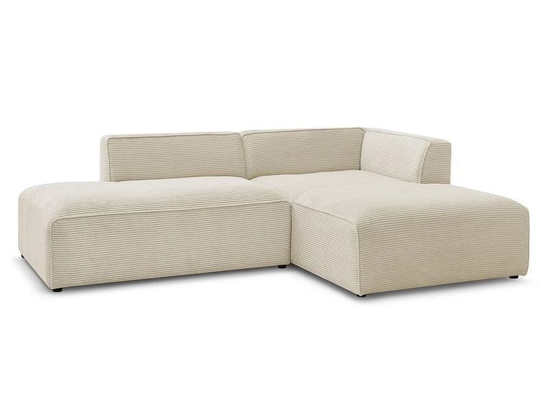 Ecksofa BOBOCHIC MEGEVE Cord-Stoff beige