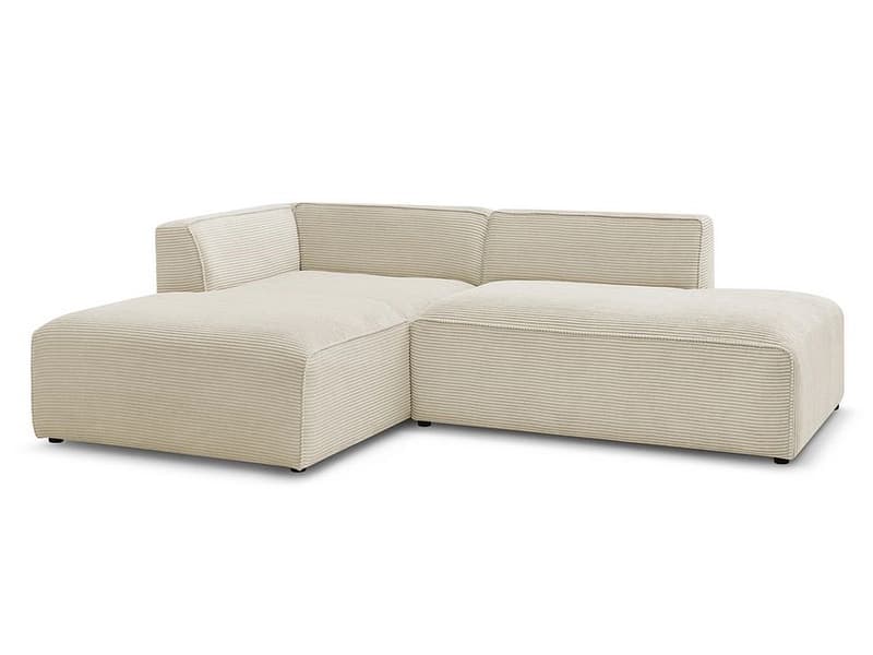 Ecksofa BOBOCHIC MEGEVE Cord-Stoff beige