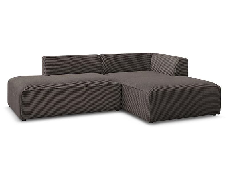 Ecksofa BOBOCHIC MEGEVE Cord-Stoff rotbraun
