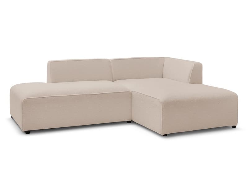 Ecksofa BOBOCHIC MEGEVE Boucle-Stoff beige