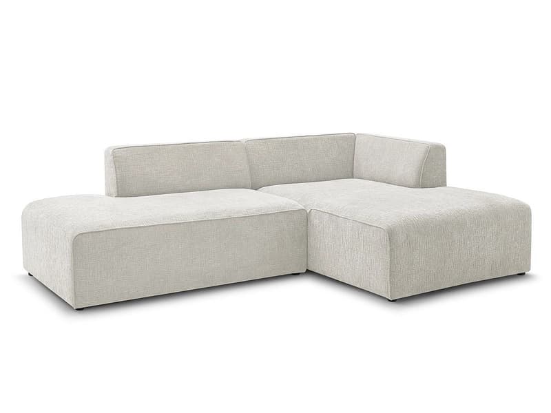Ecksofa BOBOCHIC MEGEVE Stoff mit Textur beige