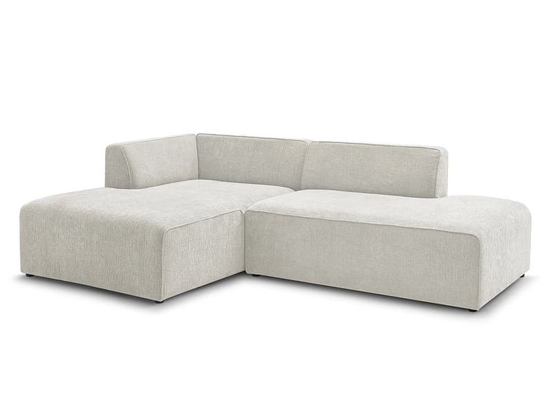 Ecksofa BOBOCHIC MEGEVE Stoff mit Textur beige
