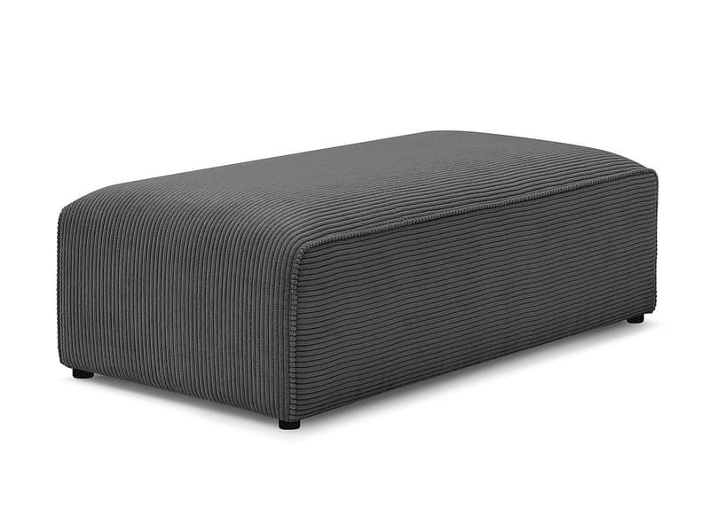 Hocker BOBOCHIC MEGEVE 70x140x45cm cord-stoff dunkelgrau