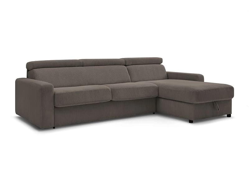 Ecksofa BOBOCHIC MONACO Cord-Stoff taupe