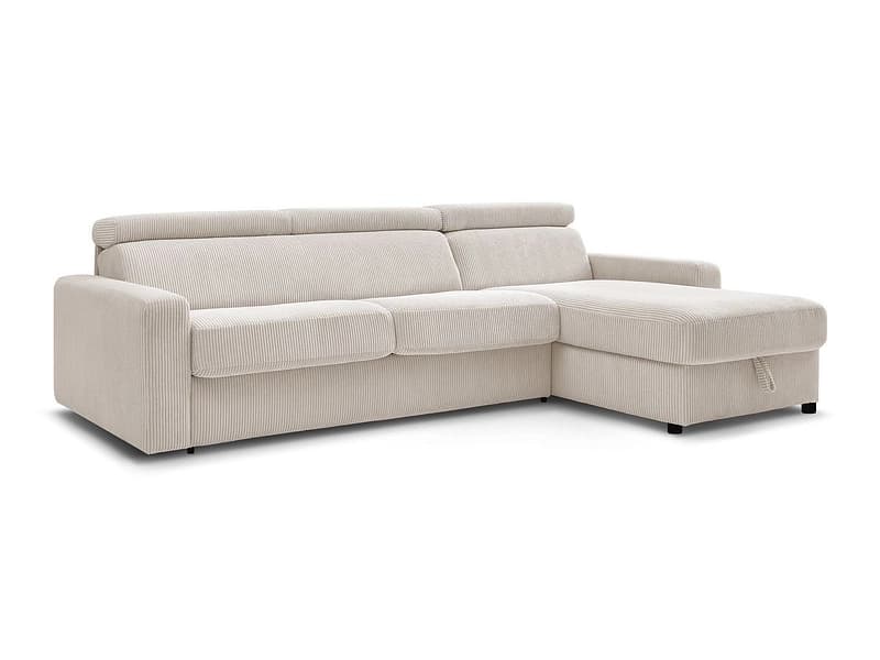 Ecksofa BOBOCHIC MONACO Cord-Stoff beige