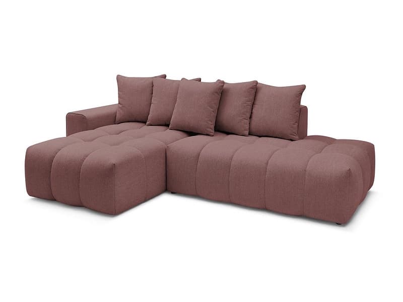 Ecksofa BOBOCHIC MONT-BLANC Stoff chiniert rosa