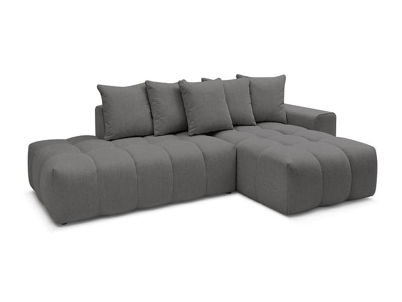 Ecksofa BOBOCHIC MONT-BLANC Stoff chiniert dunkelgrau