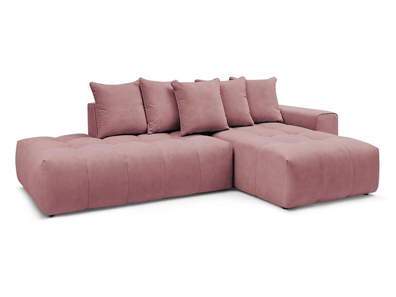 Ecksofa BOBOCHIC MONT-BLANC Samt rosa
