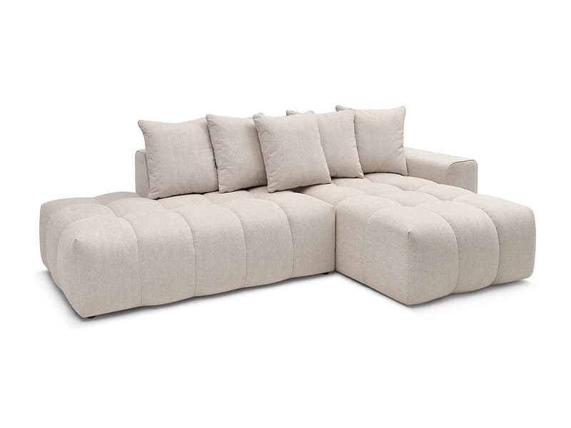Ecksofa BOBOCHIC MONT-BLANC Stoff chiniert beige