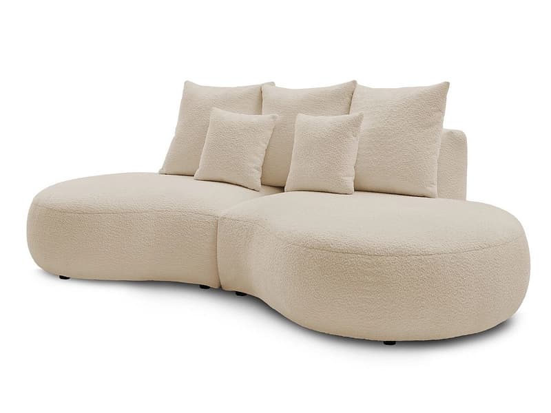 3er Sofa BOBOCHIC SAINT-GERMAIN Boucle-Stoff beige