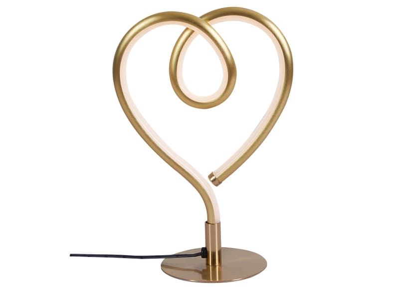 Tischlampe LED HEART 23.5cm 6W goldfarben