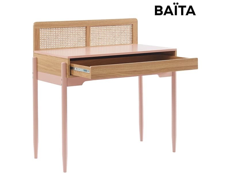 Kinderschreibtisch BAÏTA PABLO 50x90x95cm rosa