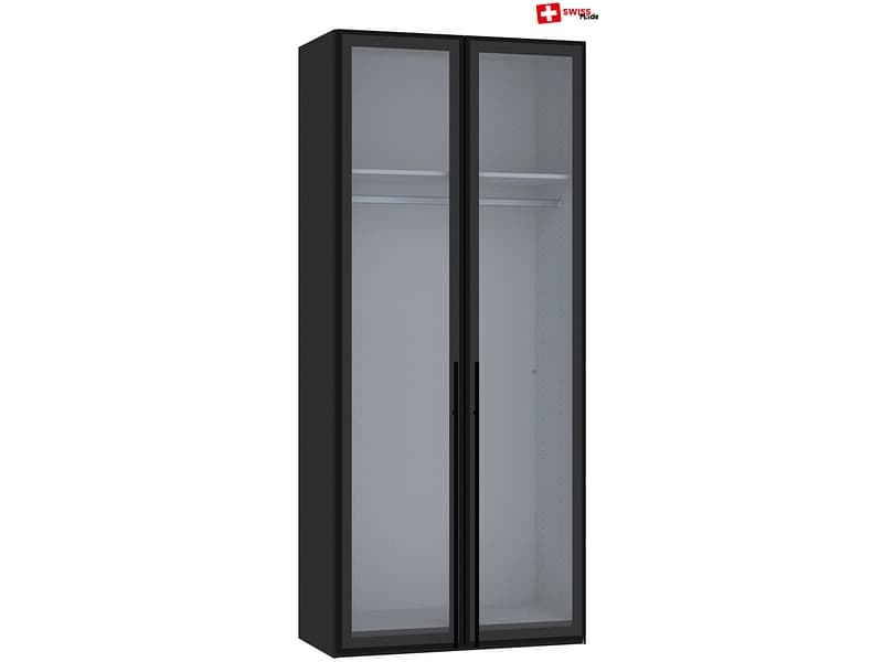Drehtürenschrank EVOLUTION anthrazitschwarz 2 Türen
