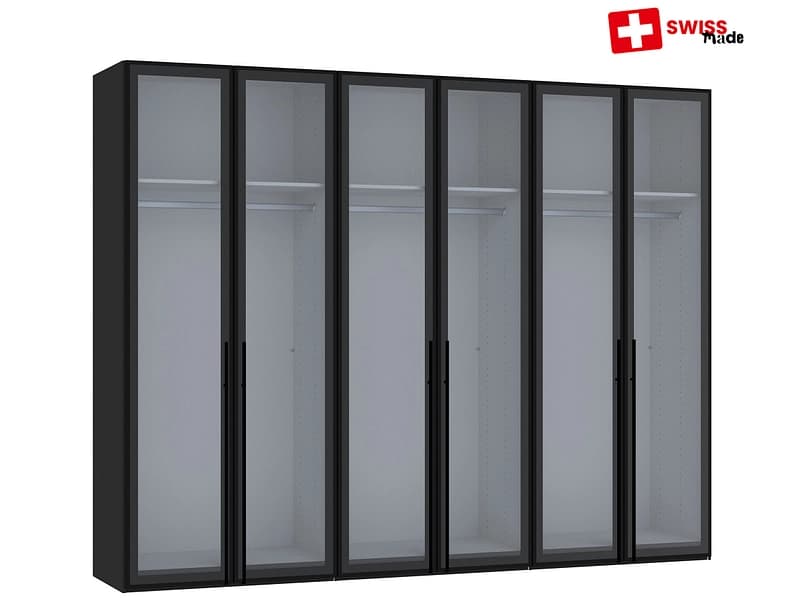 Drehtürenschrank EVOLUTION anthrazitschwarz 6 Türen