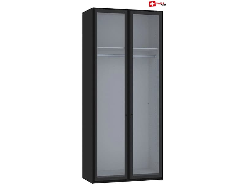 Drehtürenschrank EVOLUTION anthrazitschwarz 2 Türen