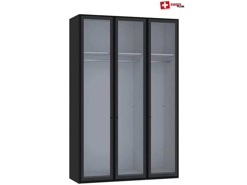 Drehtürenschrank EVOLUTION anthrazitschwarz 3 Türen
